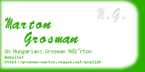 marton grosman business card